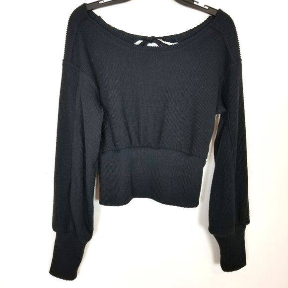 Maeve by Anthropology Open Back Black Sweater Sz  M Party Event - Picture 1 of 7